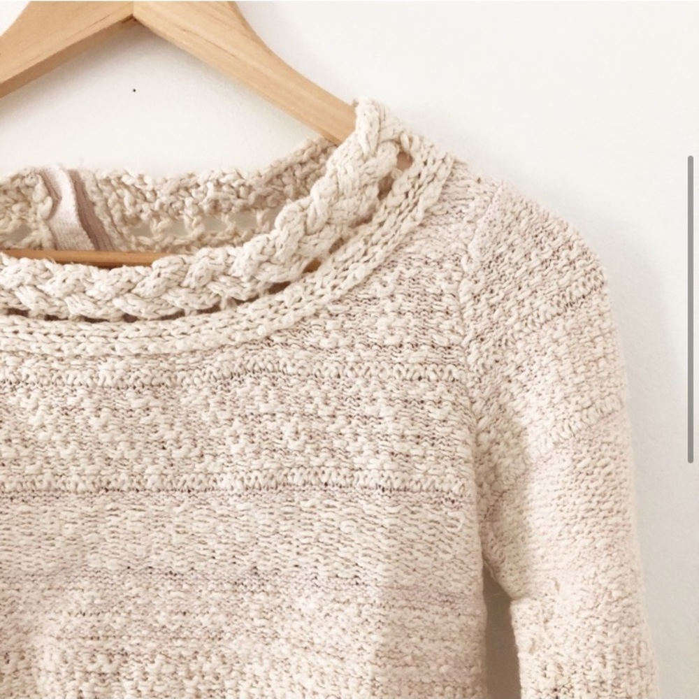 Moth: Cropped Button Back Sweater - image 4